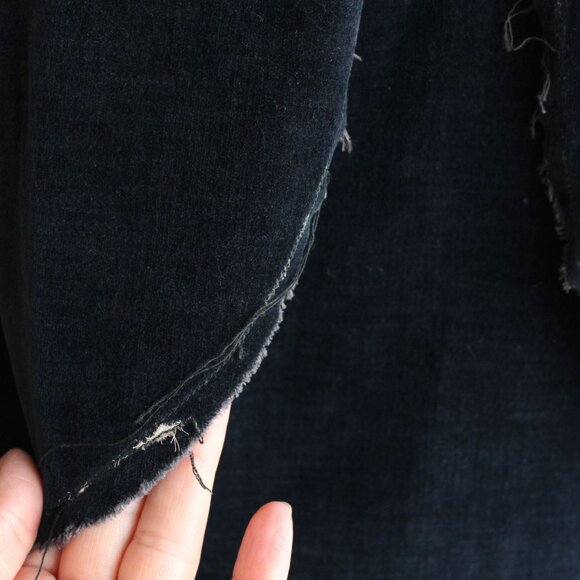 Vintage 1920s Dress with Jacket/ Navy Blue Cotton Velvet Day Dress and Bolero - Picture 10 of 10